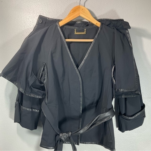 Diane von Furstenberg Shane Tie-Waist Jacket black size 4 - Picture 10 of 15